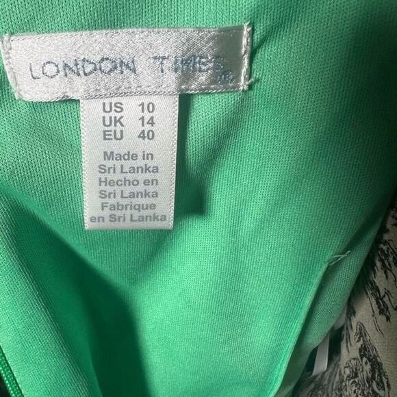 London Times ruffle faux wrap midi dress size 10, new with tags! - Picture 9 of 9
